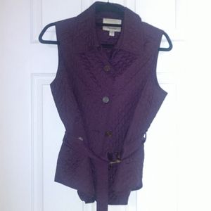 Lovely & Sophisticated Plum Quilted Vest
